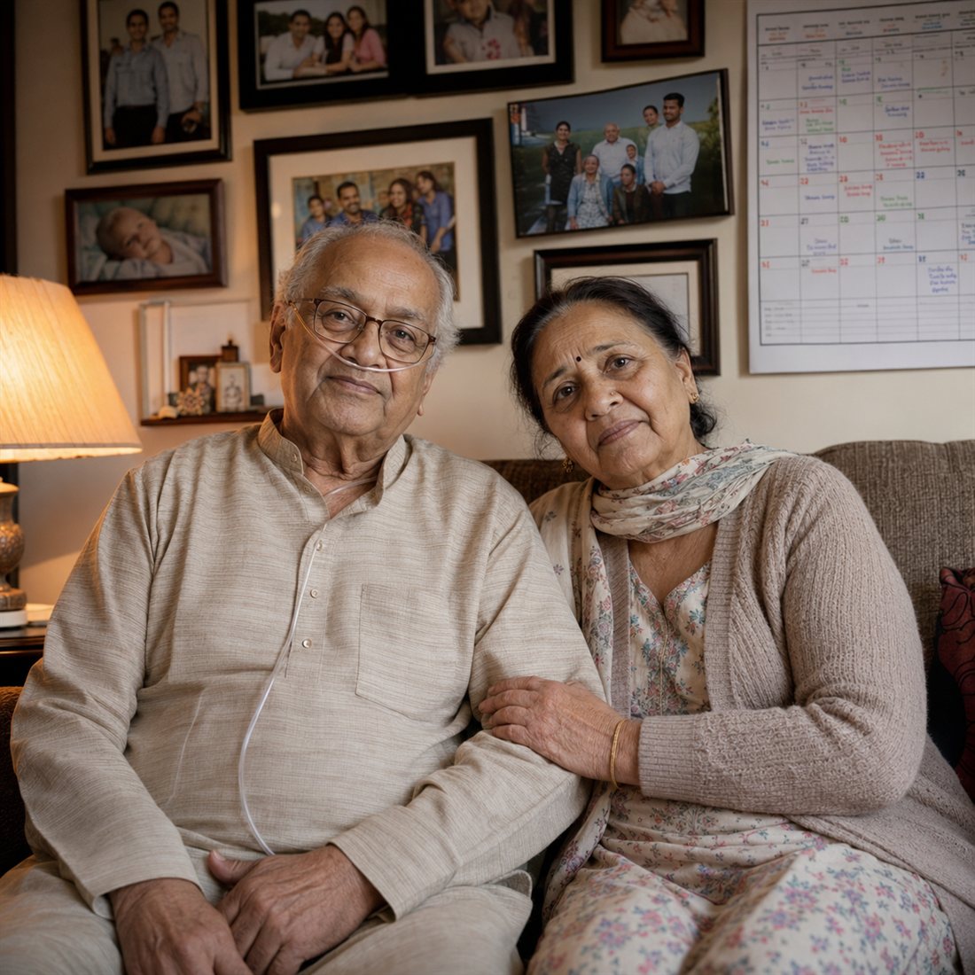 A couple at home