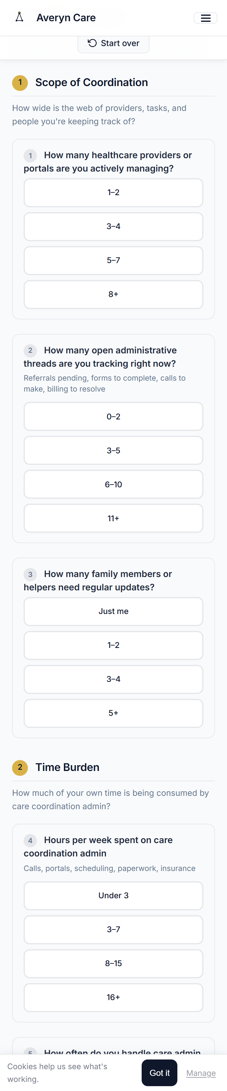 Admin Burden Scorecard