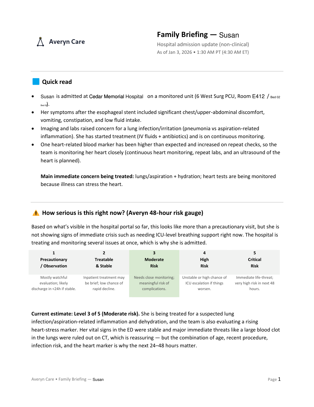 PDF preview of hospitalization briefing